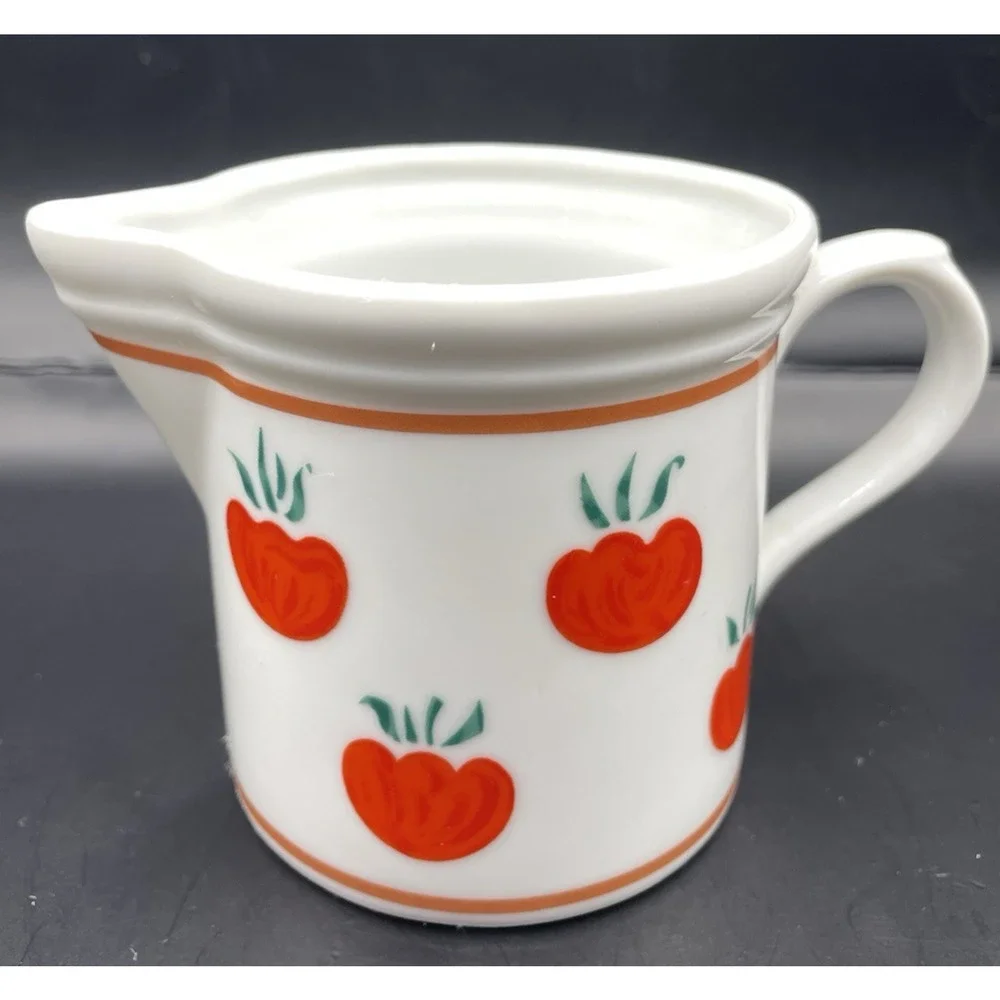 Rauschert Culinary Editions Tomato Design Sugar Bowl, Creamer, and Jam Bowl